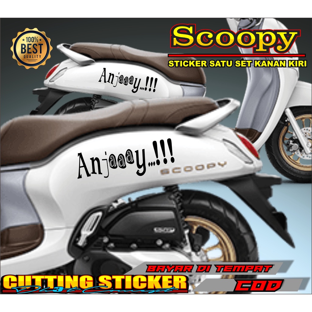 STICKER SCOOPY CUTTING STICKER ANJAY