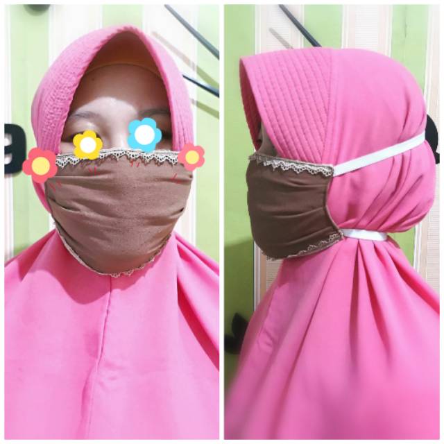 Masker kain renda Cavida