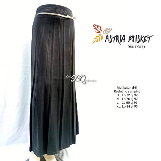 Rok Plisket Astria Grey