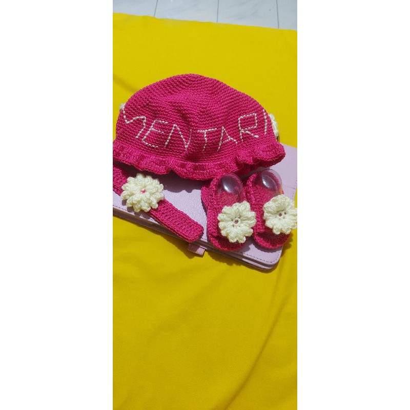 Topi Rajut Bayi set