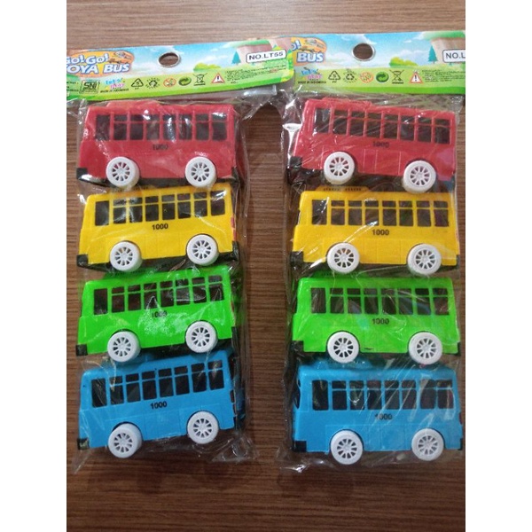 Mainan bus tayo 4 pcs
