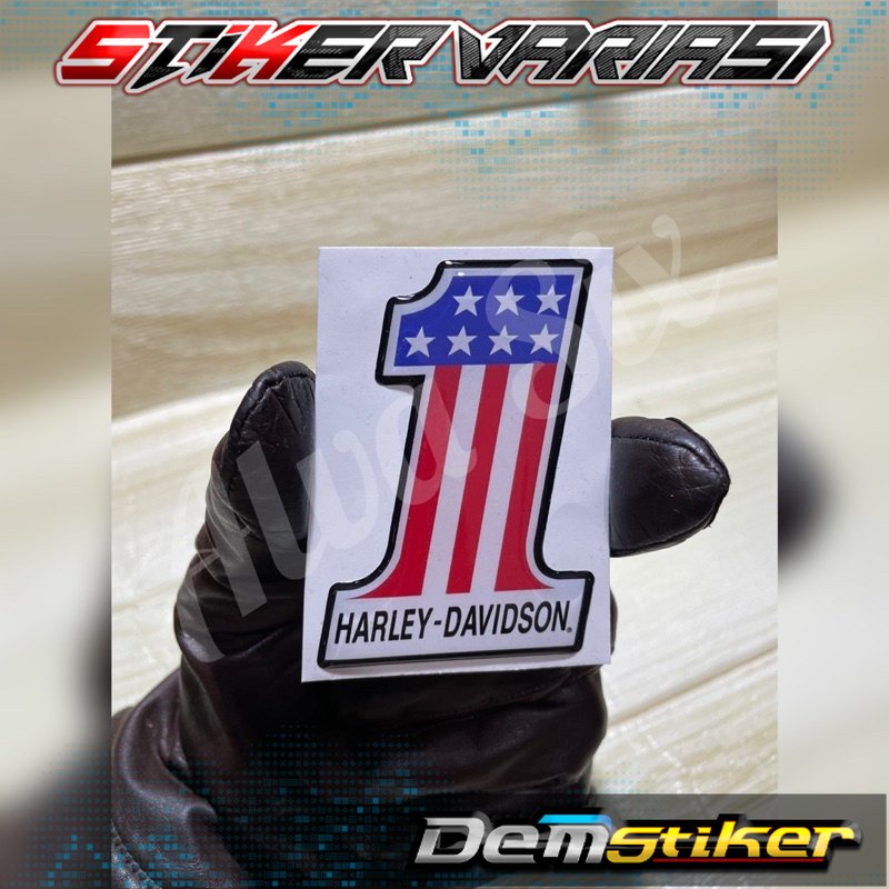 Stiker Harley Davidson Number One