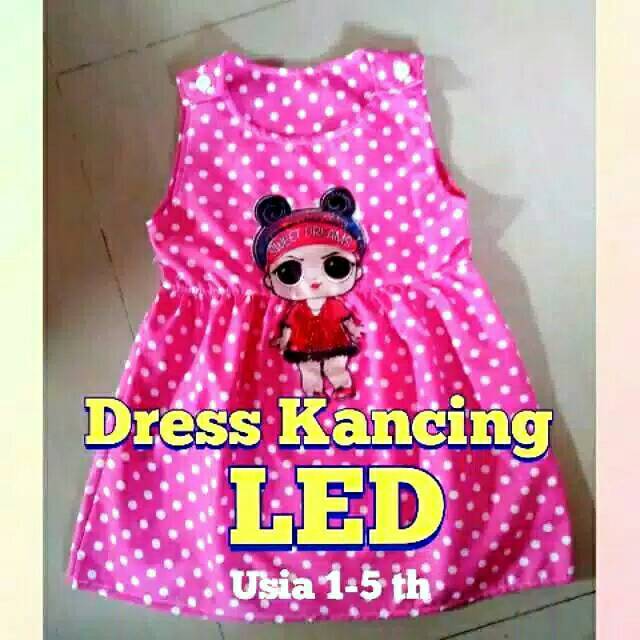 LED dress kancing imut