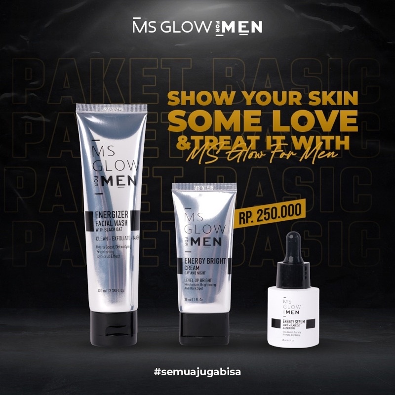 MS GLOW FOR MEN PAKET WAJAH BASIC