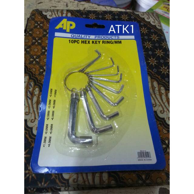 Kunci L / hex key ring set murah meriah