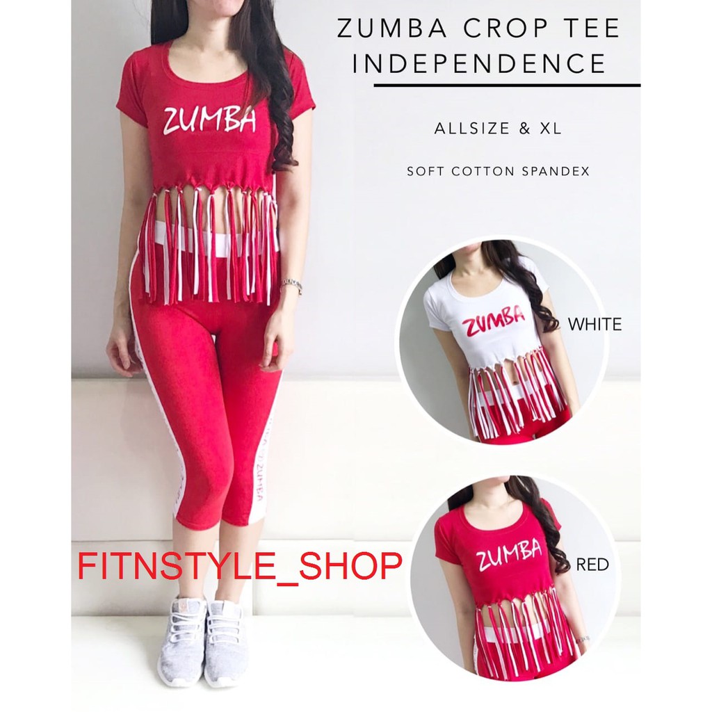 Zumba Crop Tee Independece