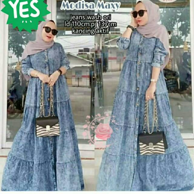 MAXI DRESS MODISA JEANSWASHED
