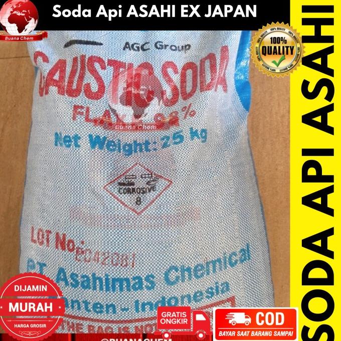(BISA COD) Soda api ASAHI/ Caustic soda / NaOH 500 gr DISKON Kode 1027