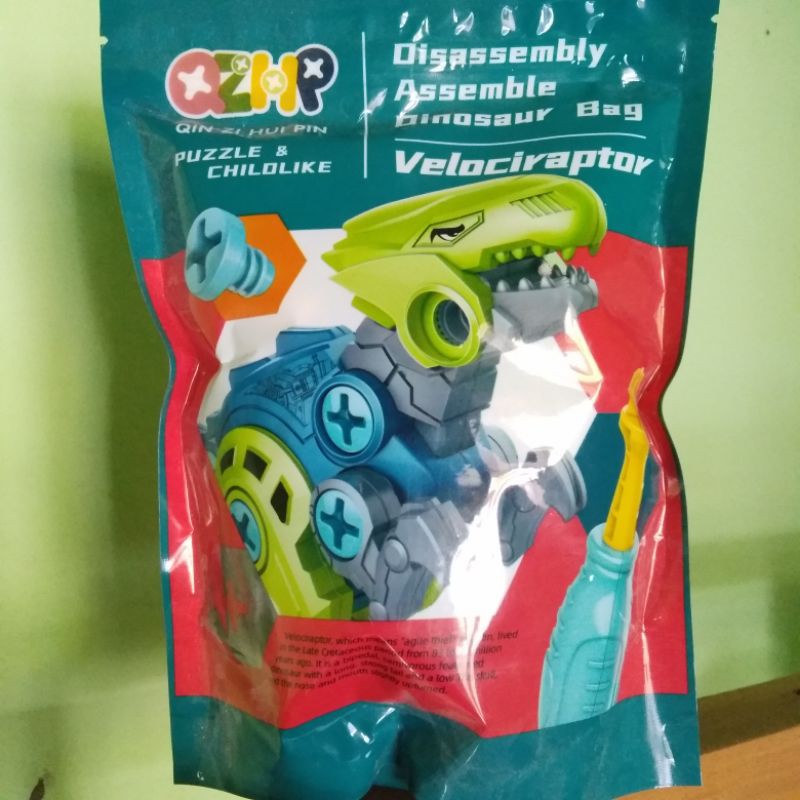 DIY Dinosaurus Assembly Mainan rakit