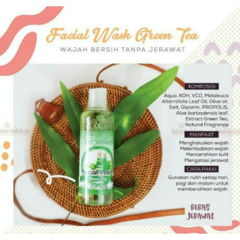Facial wash green tea