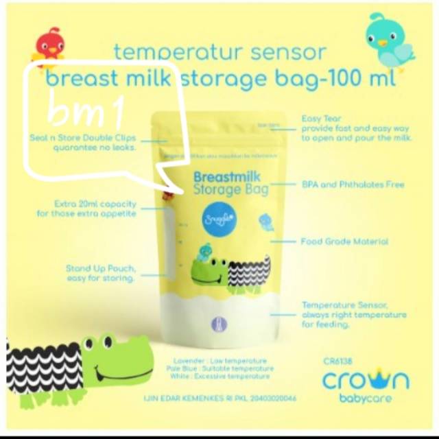 Breast milk bag 100+20 ml