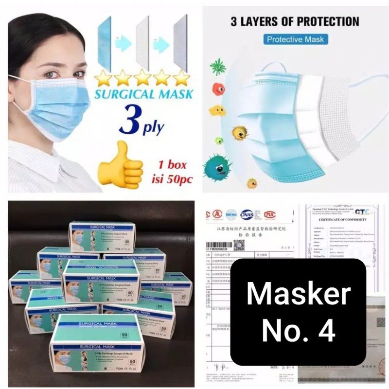 Surgical Mask Earloop isi 50