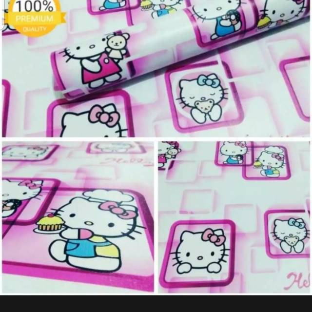sticker dinding / walpaper dinding hello kitty