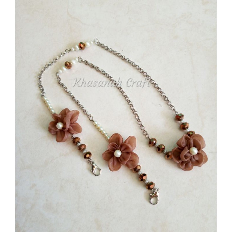 strap masker bunga / kalung masker