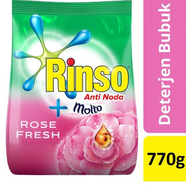 Detergen Rinso + Molto Rose Freshh