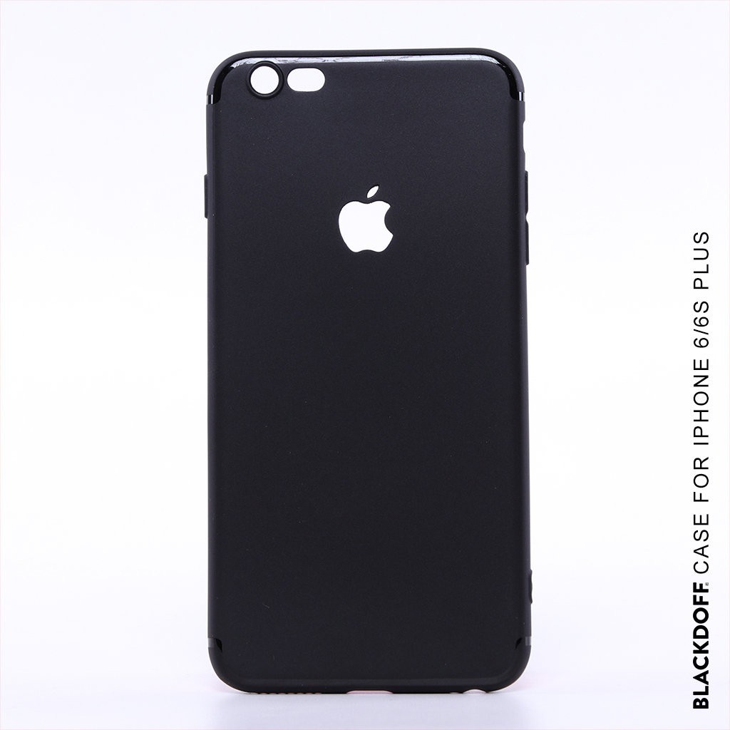 BLACKDOFF Softcase Case iPhone 6 Plus 6S Plus Black Matte Doff Cut Apple Logo