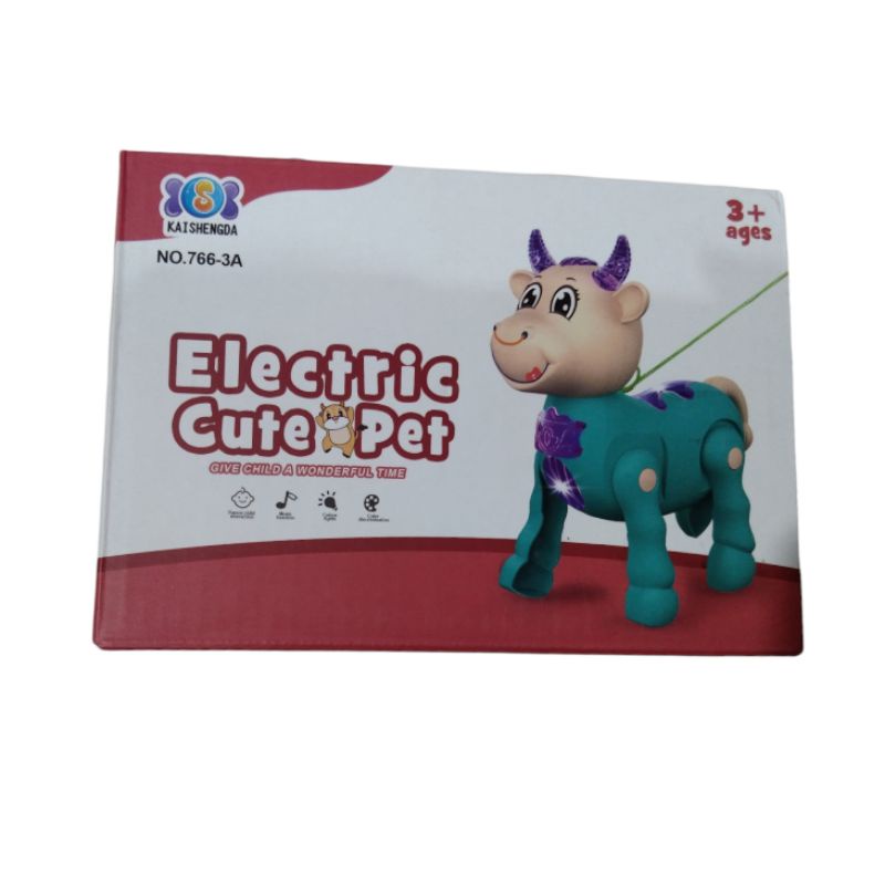 Mainan boneka sapi baterai-Electric cute pet