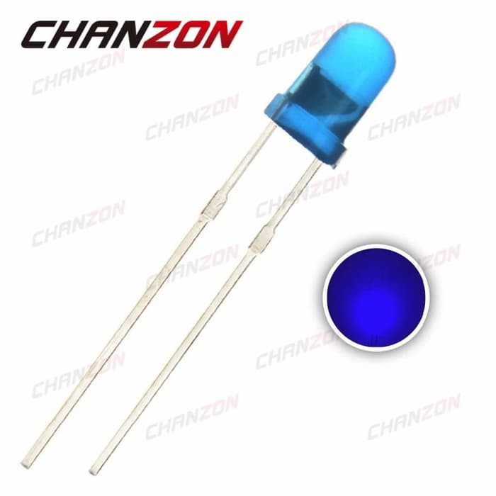 Led 3Mm Diffused Blue Biru Lampu Led Diode High Quality
