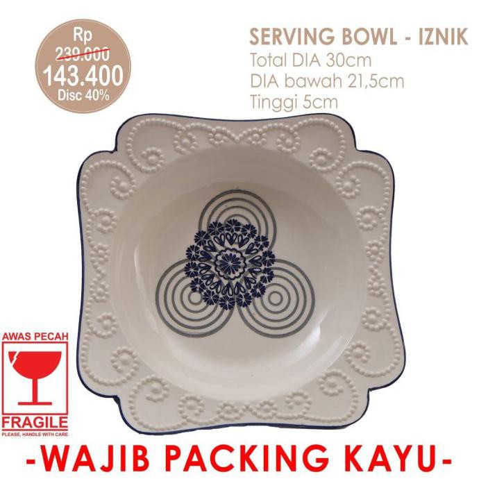 PERO SERVING BOWL - IZNIK
