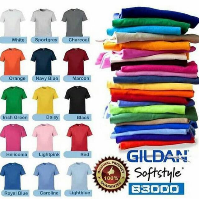 Kaos polos gildan sofstyle