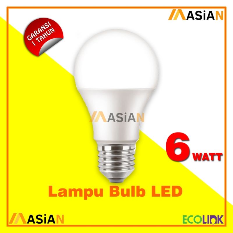 ECOLINK LED BULB 6 WATT E27