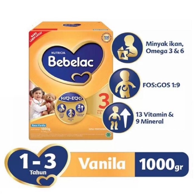 Bebelac 3 1000gr ( Vanila/Madu )
