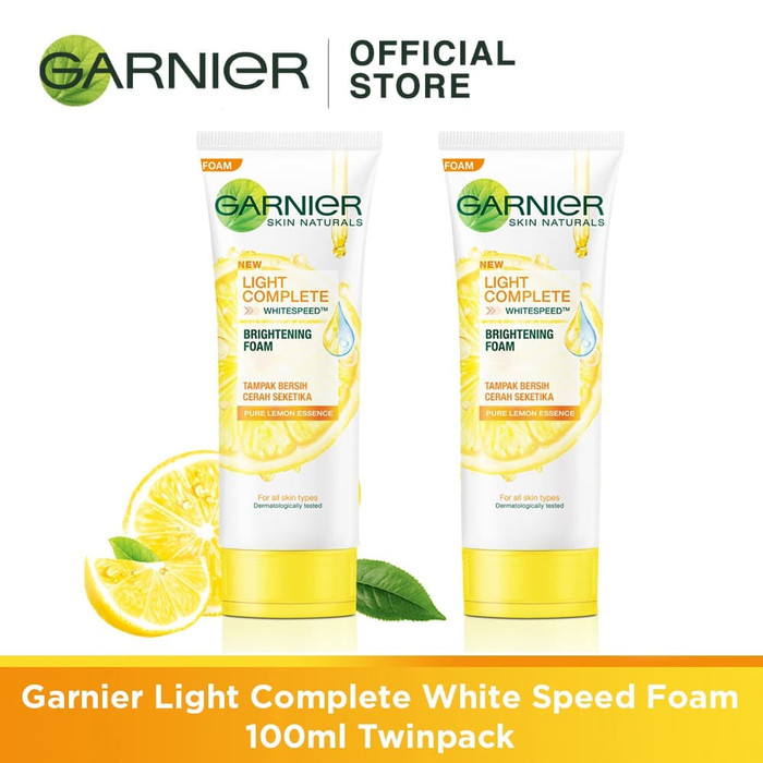Garnier Light Complete White Speed Foam 100ml Twin Pack