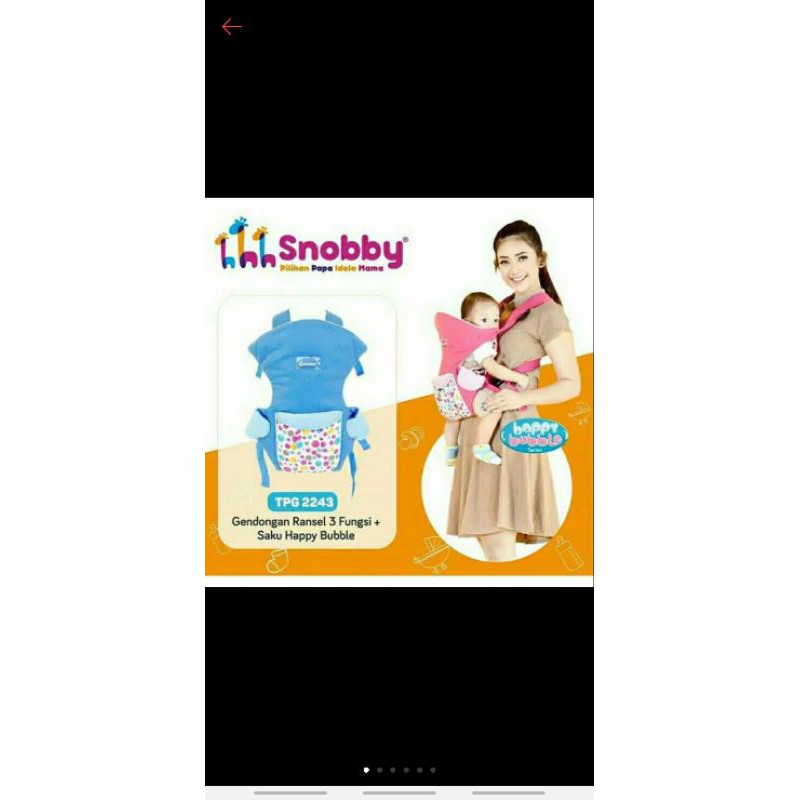 snobby gendongan depan/ransel
