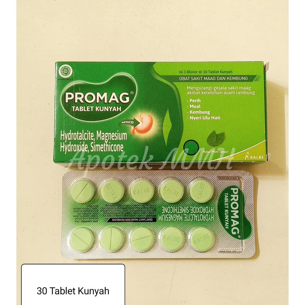[30 tablet] Promag tablet kunyah