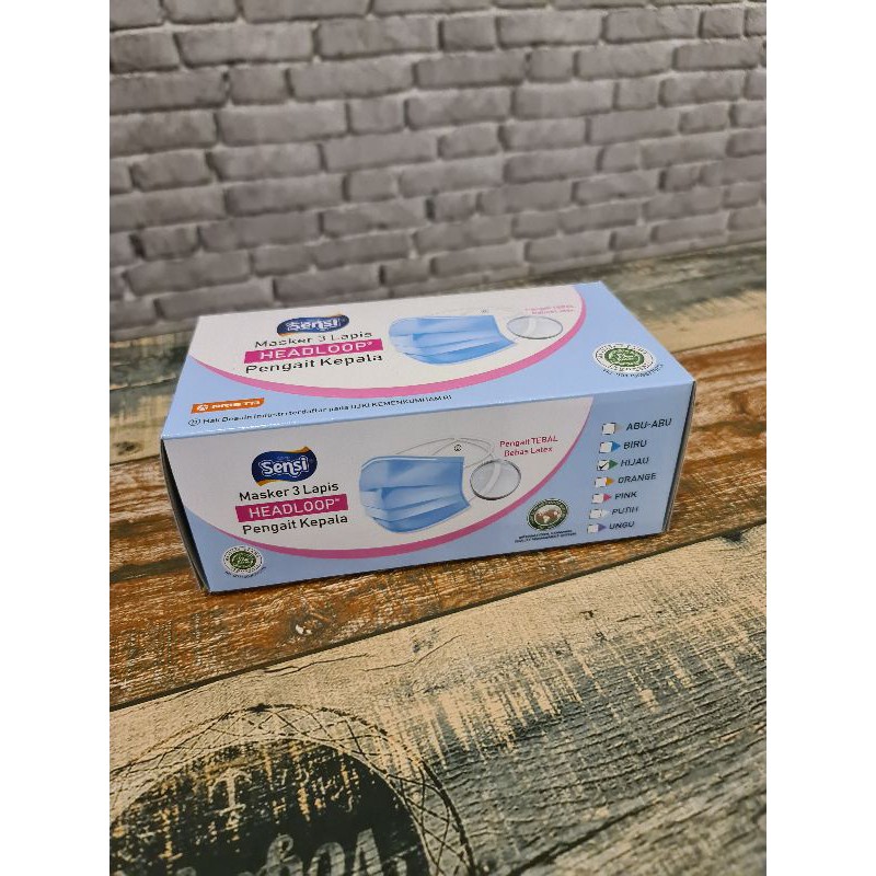 SENSI 3PLY HEADLOOP 1BOX 40PCS