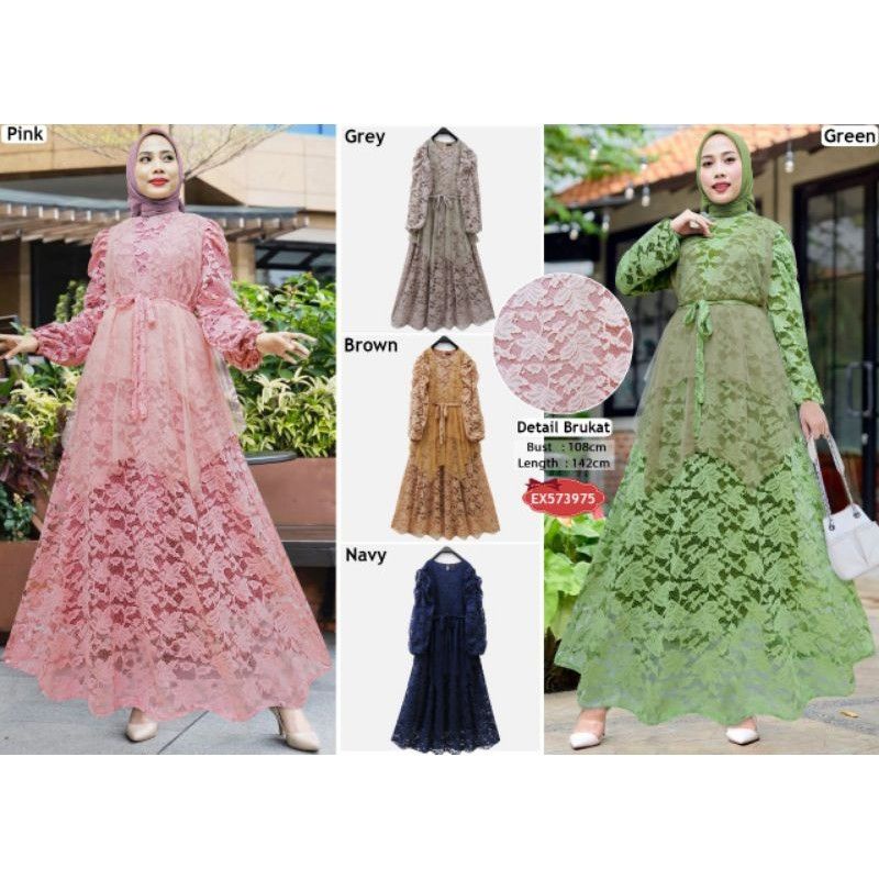 Gamis Brukat Extu Premium