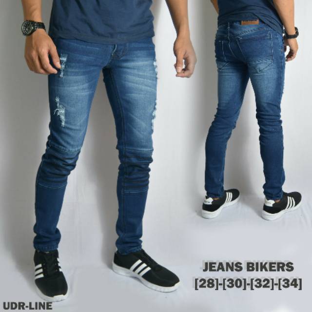 Jeans biker sobek