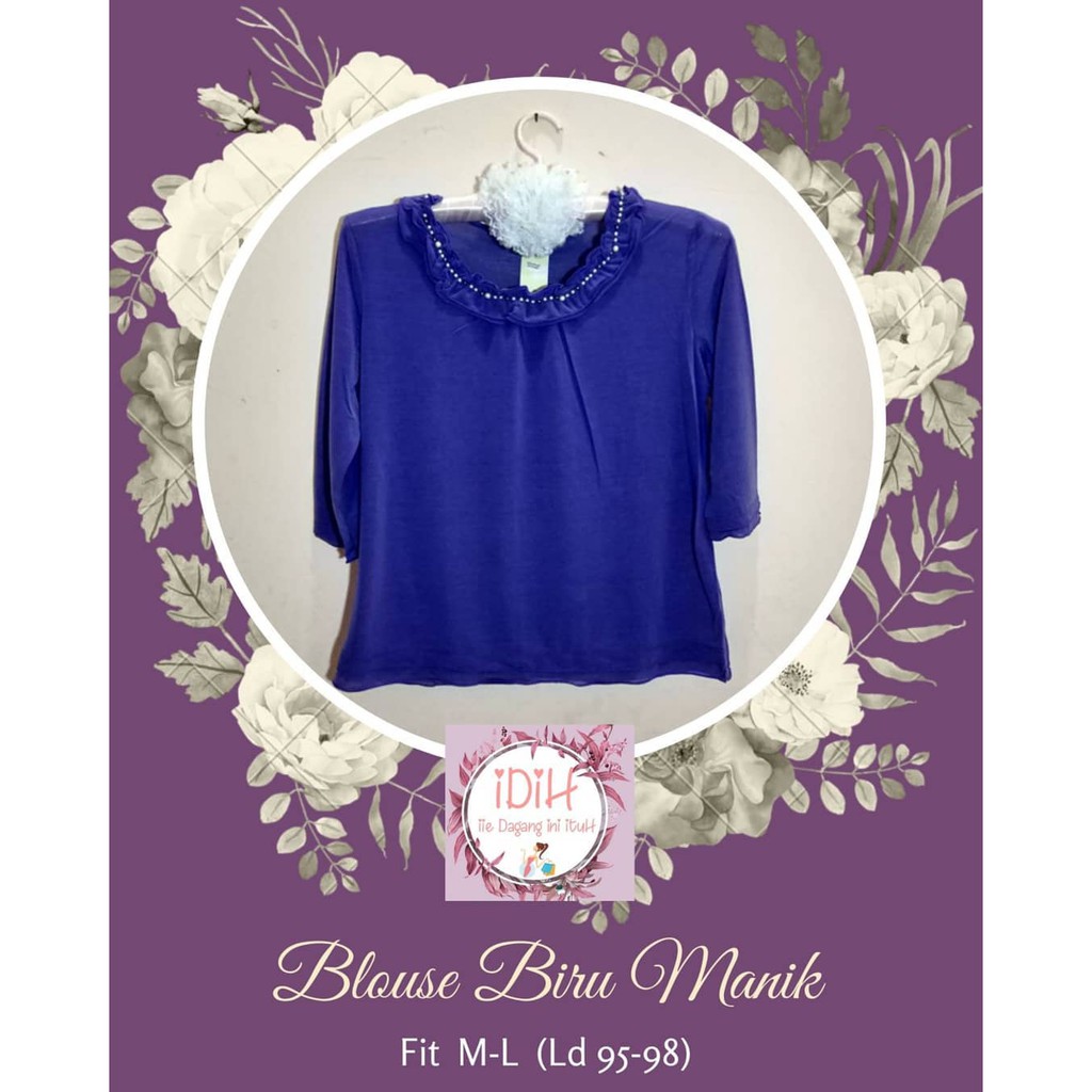 Blouse Biru Manik