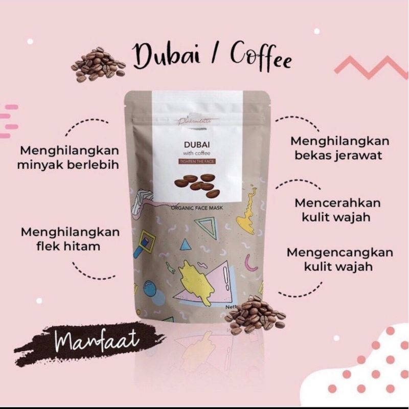 Masker Pinkroulette Dubai/coffee