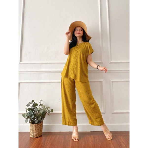 one set lengan pendek/AISHA SET