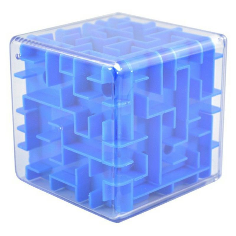 Cube 3D Maze Labyrinth Speed Puzzle - Biru