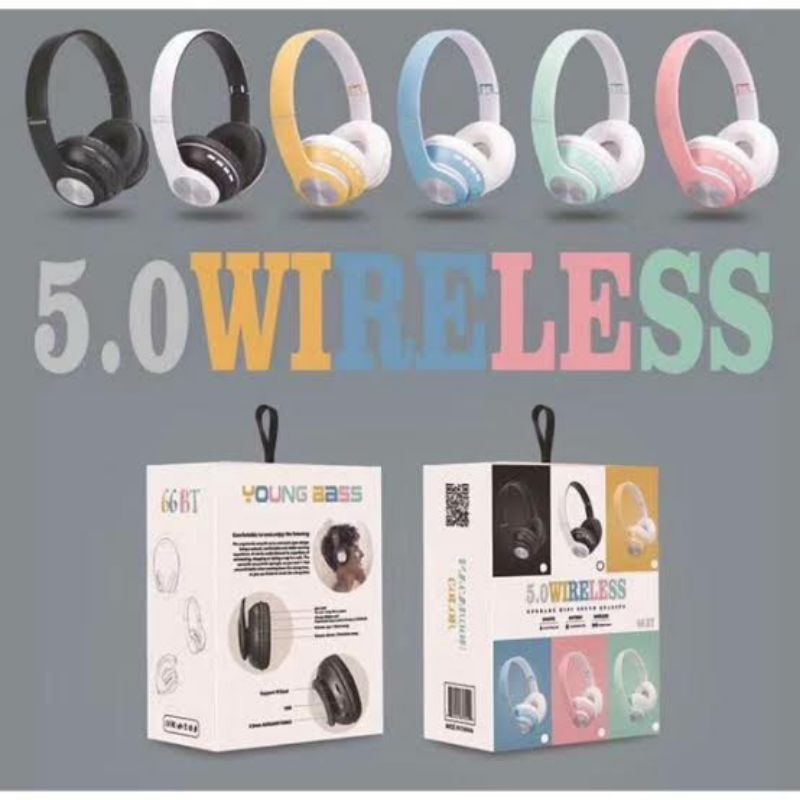 Headphone headset JBL 66bt wireless Bluetooth - hitam