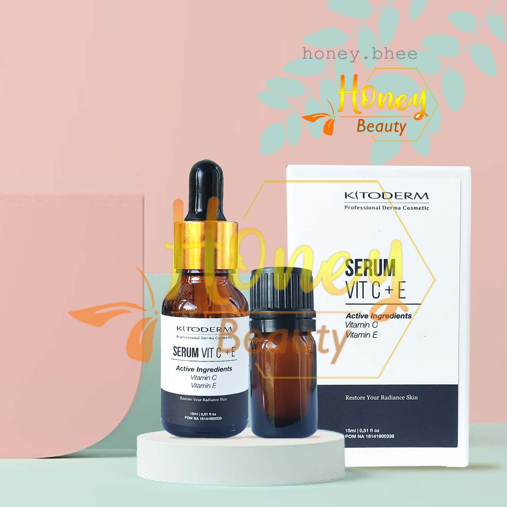 Kitoderm Serum Vit C + E 15ml Original / Serum Vit C + E BPOM Aman