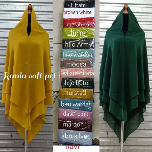 Khimar / hijab syar'i RANIA soft pet antem ( COD )