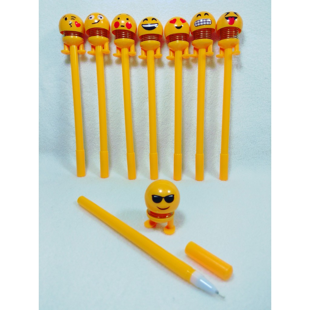 Bolpen Gel Spring Shaking Bouncing Emoticon Doll