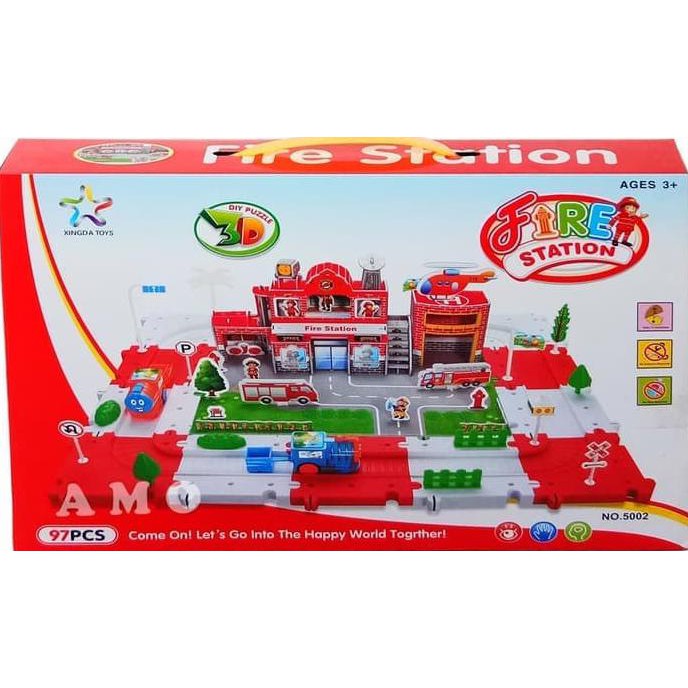 Ready ! 3D Puzzle Parking Fire Rescue 97Pcs