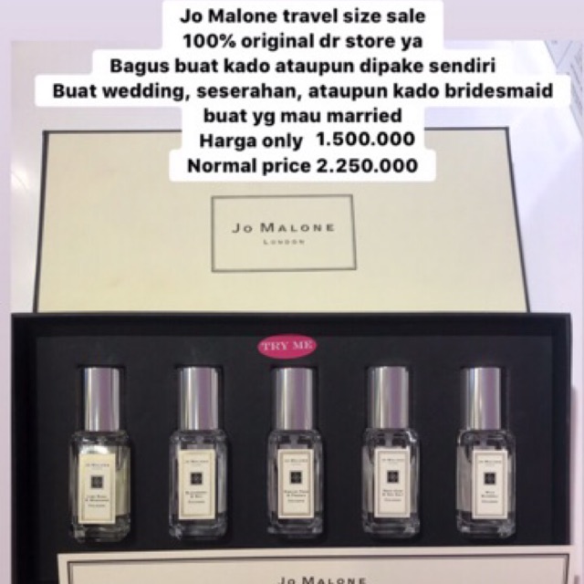Jo malone travel size 9ml