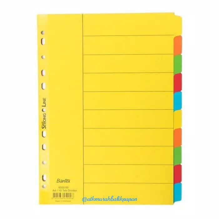 Index (Divider) Bantex 6050 A4 10 Pages (plain tabs).