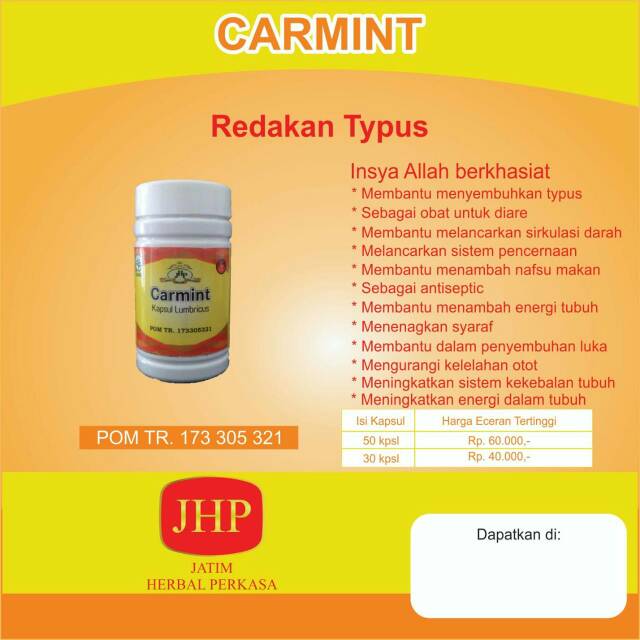 kapsul carmint isi 50 kapsul