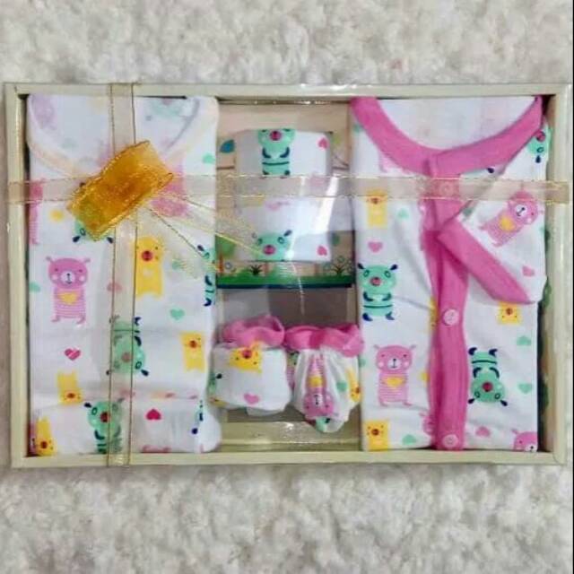Igloo Baby set / gift set romper - Pink