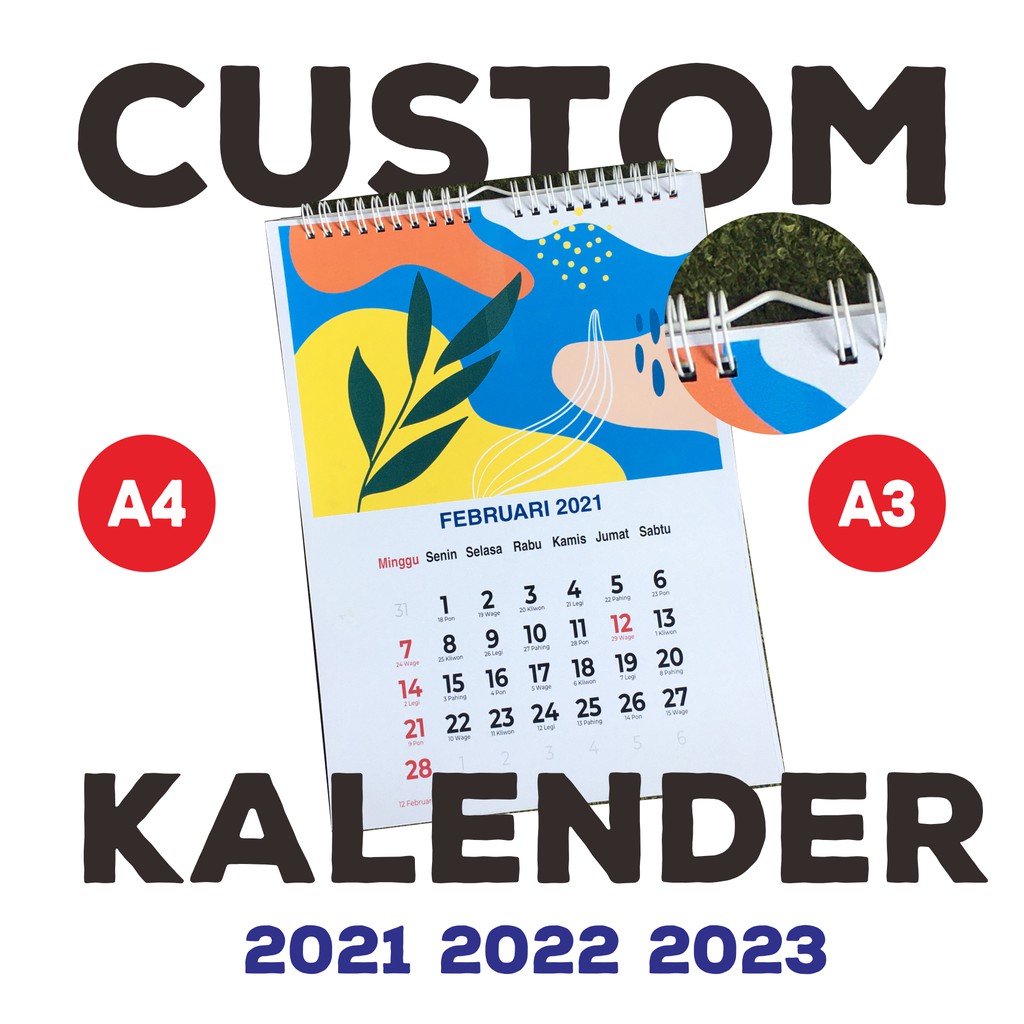 CUSTOM KALENDER  DINDING A4