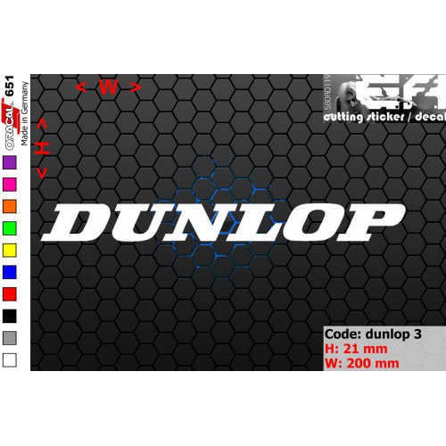 ea cutting sticker / decal    Code: dunlop 3 ( sponsor logo )