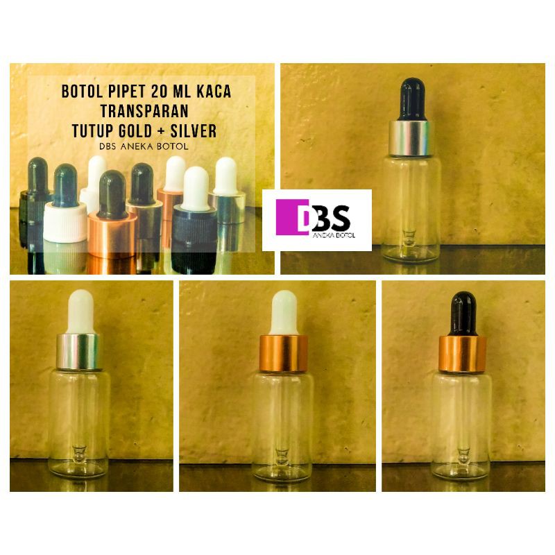 BOTOL PIPET 20ML TRANSPARAN