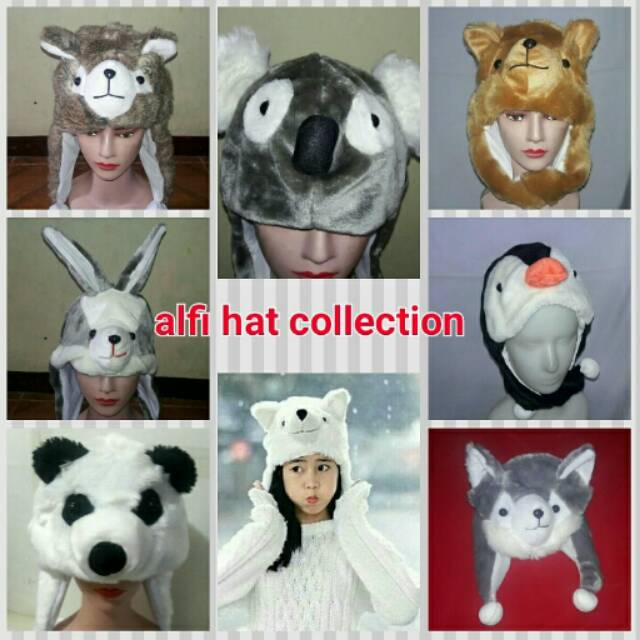 Topi boneka anak animal.