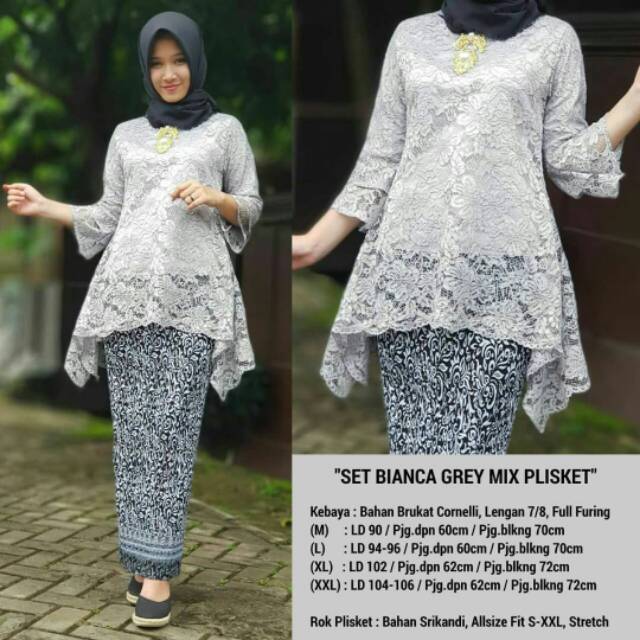 Set Bianca Grey Mix Plisket